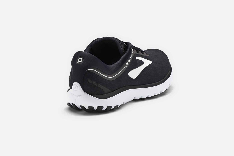 Brooks Pureflow 7 Road Running Shoes Womens Black/White 517029-YCQ